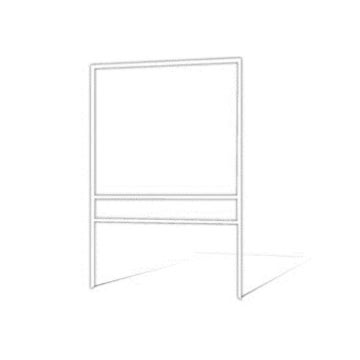 Picture of 18"h x 24"w Metal Frame - 1 rider (White)