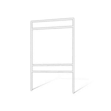 Picture of 18"h x 24"w Metal Frame - 2 riders (White)