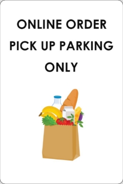 Picture of Curbside Pickup Parking Signs 872127793