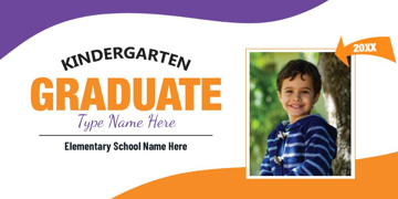 Picture of Elementary School Photo Banner 4- 4x8