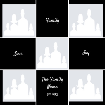 Picture of Metal Prints Family 14 - 16x16
