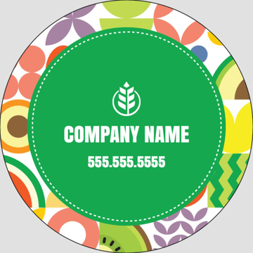 Picture of Food & Beverage Sticker 4 - Sticker Sheet (3 x 3)